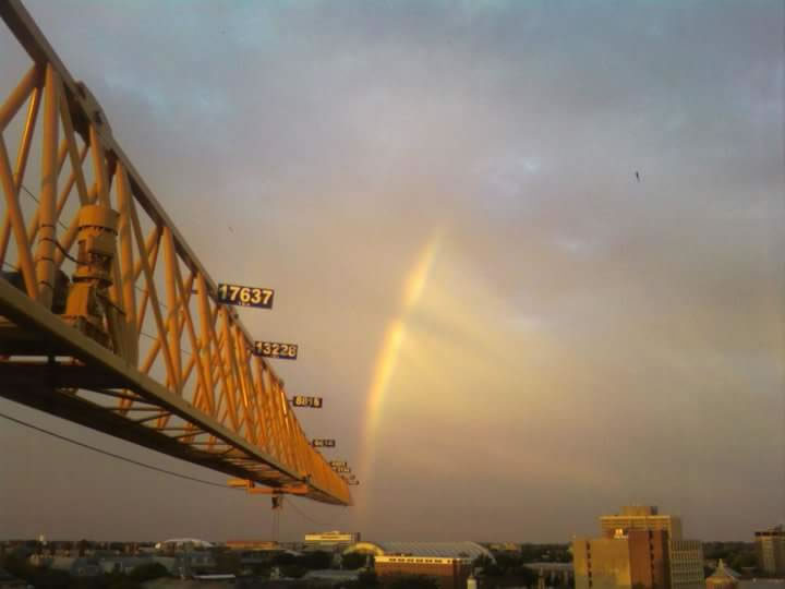 SMT551 tower crane rainbow on campus